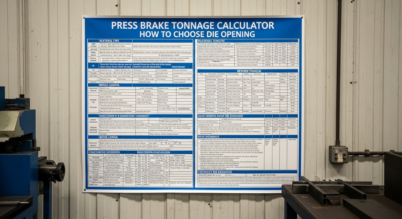 프레스 브레이크 톤수 계산기 다이 오프닝 선택 방법